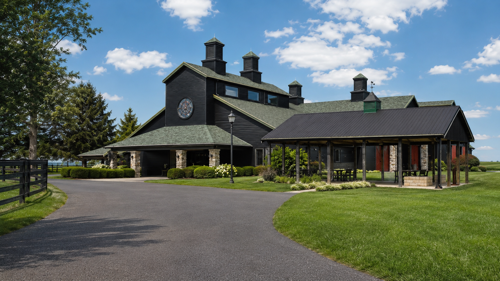The Show Barn exterior in daylight