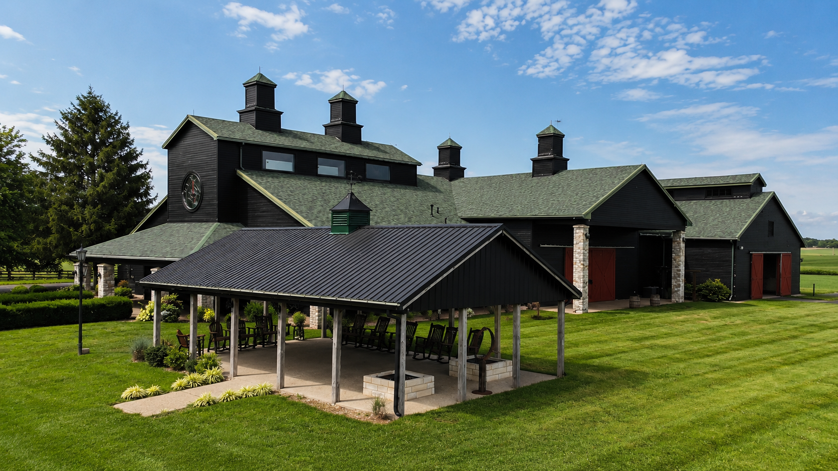 The Show Barn venue with covered pavilion