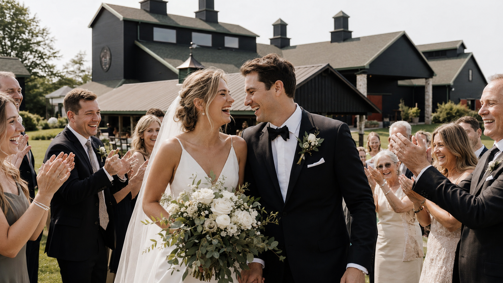 Wedding party celebration at The Show Barn
